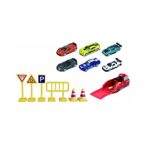Set lansator cu masinute Die Cast 1/64