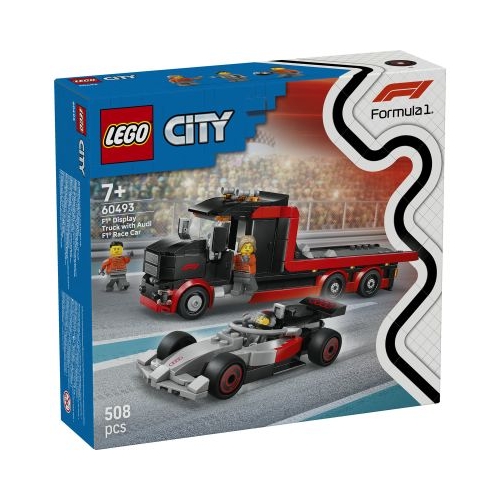 LEGO City. Camion de prezentare F1 cu masina de curse Audi F1 60493 508 piese