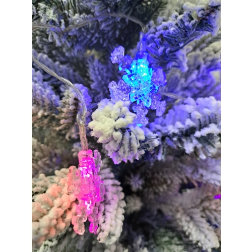 Ornament fulgi de nea instalatie led cu baterii 160 cm Xmas, Prosper