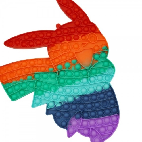 Jucarie antistres din silicon Pop it now and flip Pikachu multicolor, FLIPPY