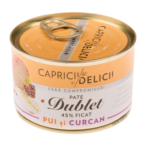 Pate de pui si curcan 145 g, Capricii si Delicii - Dublet