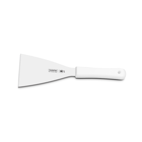 Spatula hamburger, inox, maner culoare alba, lungime 325mm