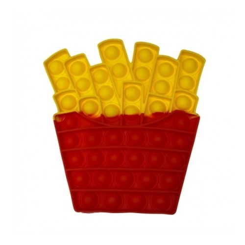 Jucarie antistres din silicon Pop it now and flip cartofi prajiti multicolor, FLIPPY