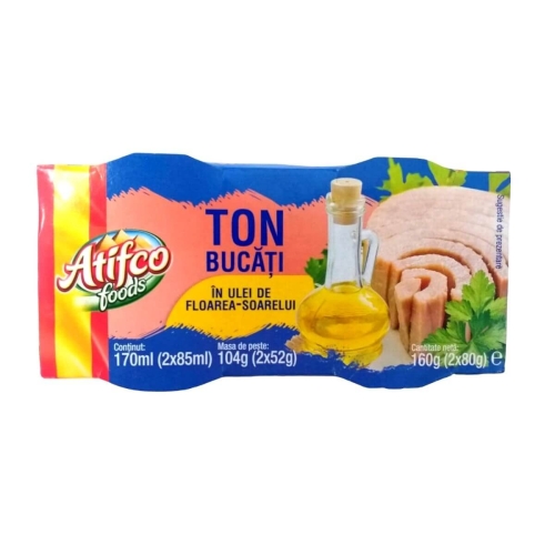 Atifco Ton Bucati in Ulei de Floarea-Soarelui, 2 x 85 gpe grupdzc.ro✅. Descopera gama copleta de produse la oferte speciale✅!