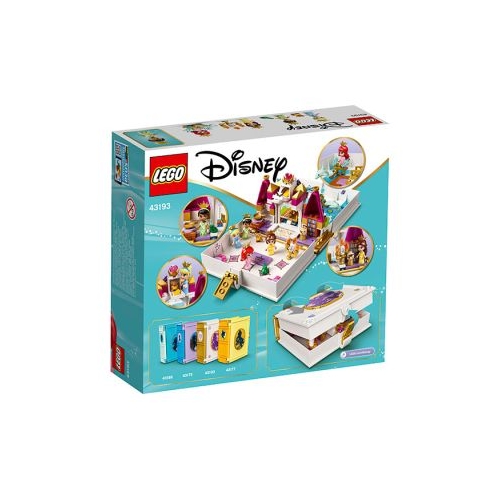 LEGO Disney Princess - Aventura lui Ariel, Belle, Cenusareasa si Tiana din cartea de povesti 43193, 130 de piese