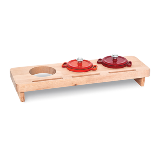 Suport din lemn pentru 3 mini oale