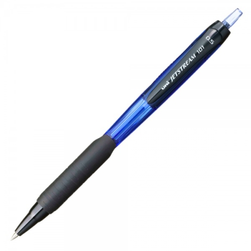 Pix Jetstream Uni-ball SXN-101 0.5mm  cu mecanism corp in culoarea scrisului grip cauciucat albastru