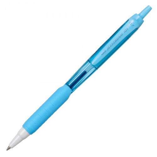 Pix Jetstream Uni-ball SXN-101FL 0.7mm cu mecanism grip cauciucat scris albastru, aqua