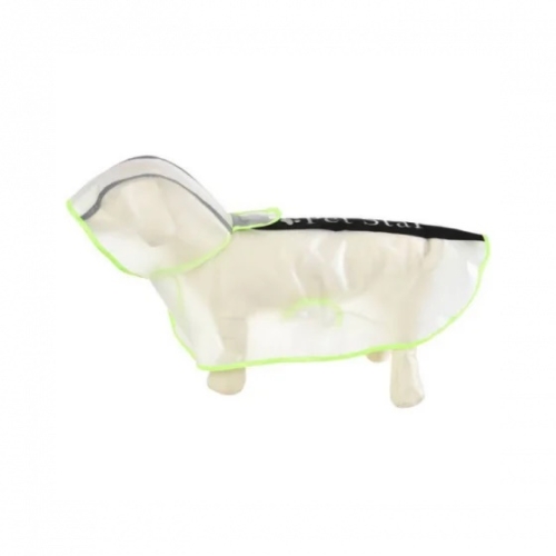 Pelerina de ploaie pentru caini, transparenta, 35 cm, 4DOG Deluxe