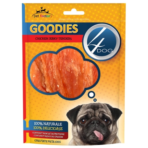 4DOG Goodies Recompense Chicken Jerky Tenders 100g