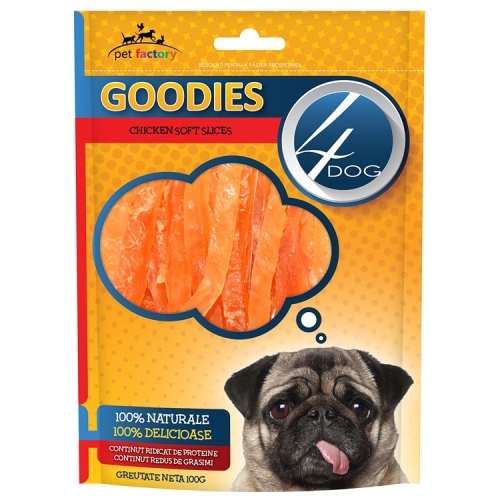 4DOG Goodies Recompense Soft Chicken Slices 100g