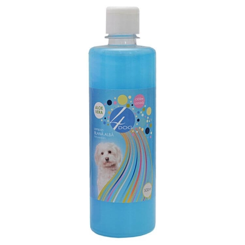 4Dog Sampon blana alba pentru caini, 500 ml. Produse pentru caini si catei