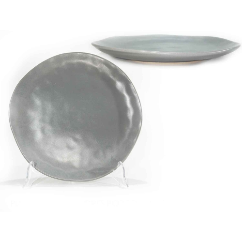Farfurie intinsa diametru 260 mm, din portelan, culoare gri mat