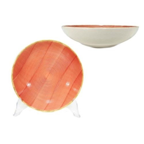 Farfurie adanca diametru 200 mm, din portelan, culoare portocaliu
