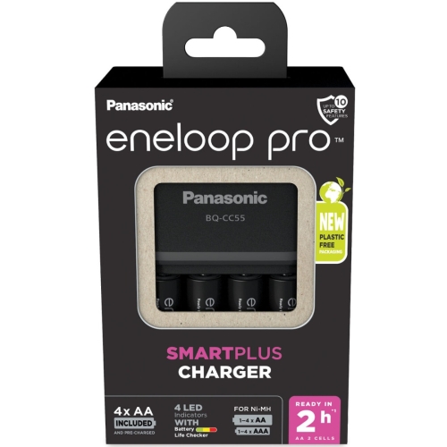 Incarcator Eneloop Pro, include 4 x AA R6 2500mAh ECO, K-KJ55HCD40E, Panasonic