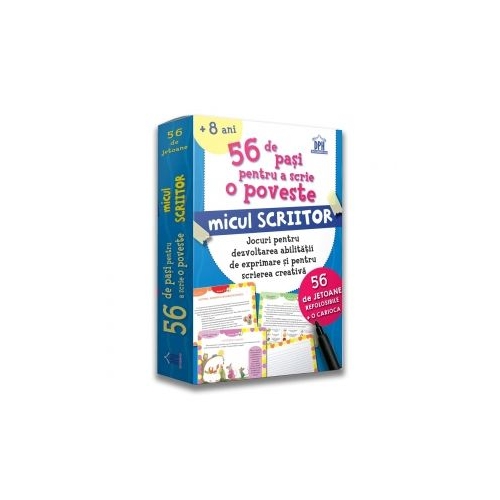 56 de Pasi pentru a scrie o poveste. Micul scriitor. Jocuri pentru dezvoltarea abilitatii de exprimare - Adriana Mitu