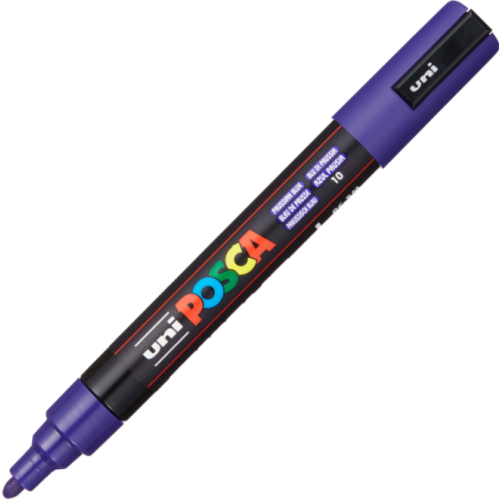 Marker UNI PC-5M 1. 8-2. 5 mm albastru de Prusia Posca