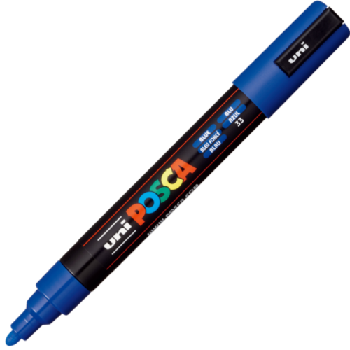 Marker UNI PC-5M 1. 8-2. 5 mm albastru Posca
