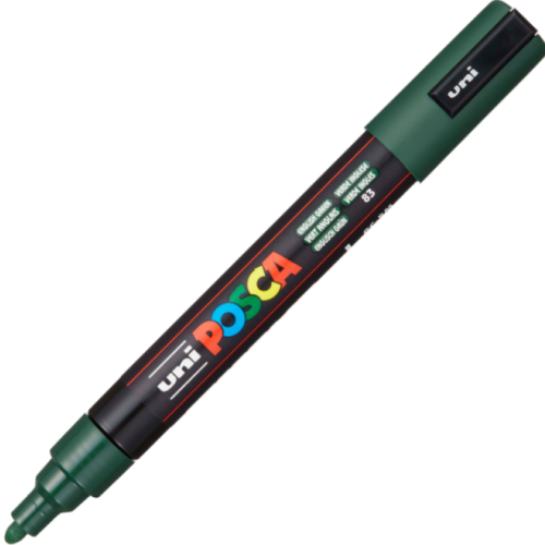 Marker UNI PC-5M 1. 8-2. 5 mm verde englez Posca