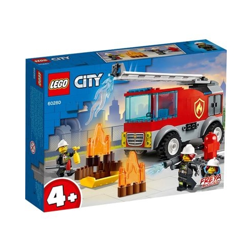LEGO City - Camion de pompieri cu scara 60280, 88 de piese