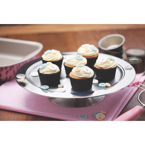 Tava rotunda cu stativ pentru servire dulciuri/prajituripe grupdzc.ro✅. Descopera gama copleta de produse la oferte speciale✅!