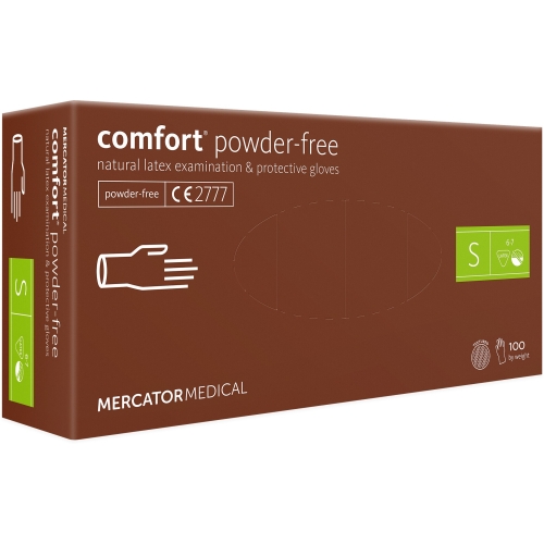 Manusi unica folosinta latex nepudrate albe marimea S comfort, 100buc, Mercator