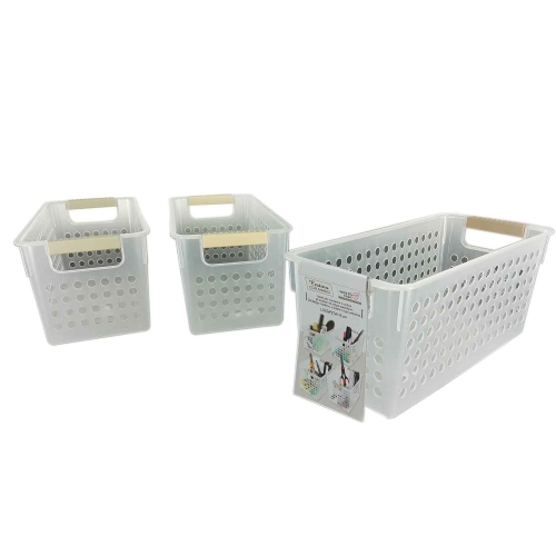 Cutie din platic, cu manere si perforatii pe laterale, dimensiuni 135x290x130h mm