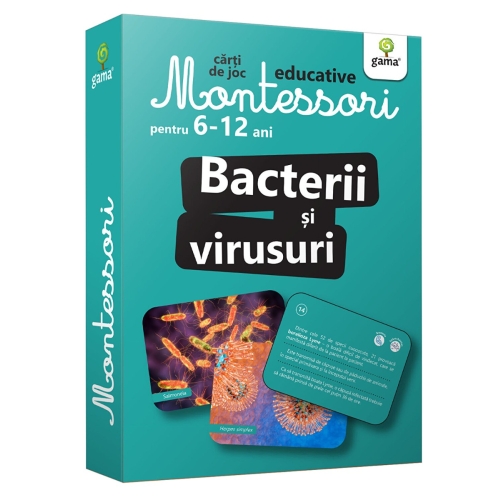 Bacterii si virusuri. Carti de joc educative Montessori 6-12 ani