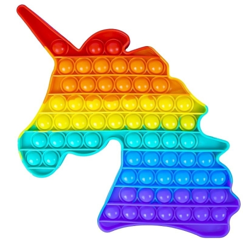 Jucarie antistres din silicon Pop it now and flip geanta unicorn multicolor, FLIPPY