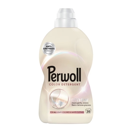 Detergent lichid pentru haine/rufe, Perwoll Renew Light Colored & White, 20 spalari