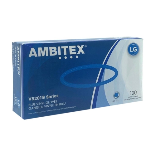 Manusi unica folosinta vinil alb transparent marimea L, 100buc AMBITEX