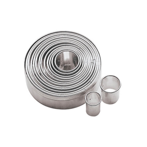Set 11 cuttere rotunde, inox, diametrul 100mm