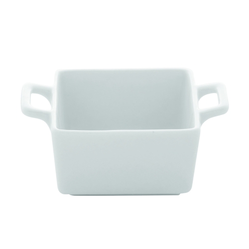 Caserola rectangulara din portelan alb 90x63mm