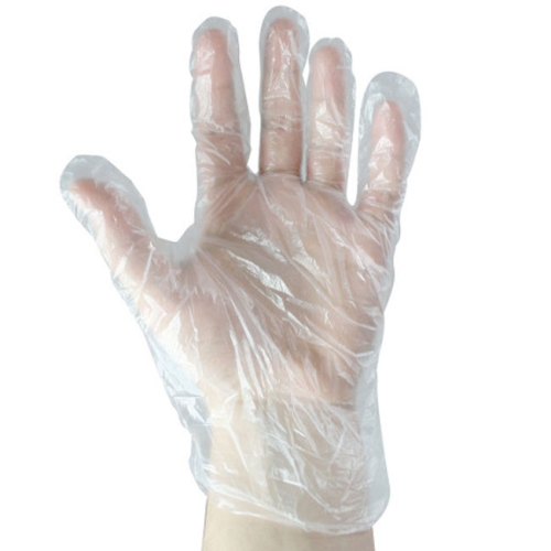 Manusi plastic, transparente, marimea L