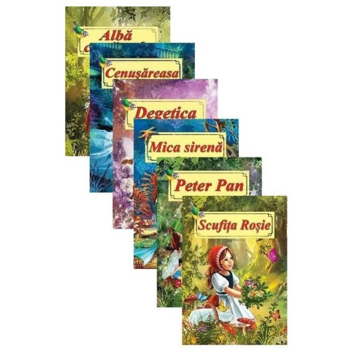 Pachet 6 carti ilustrate format A4. Povesti de autori straini