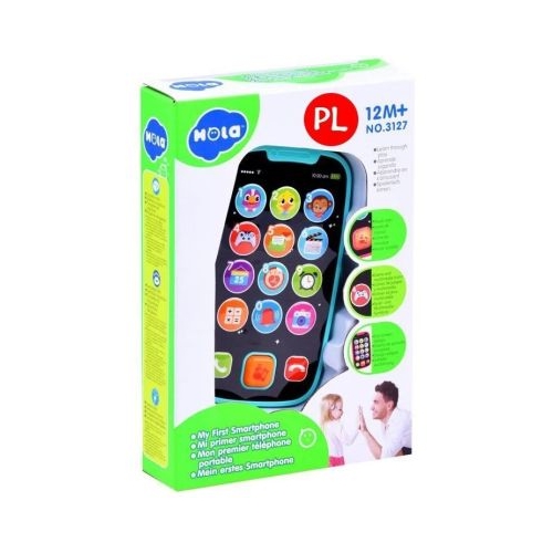 Primul meu telefon smart verde cu muzica si lumini, Hola Jucarii interactive Hola