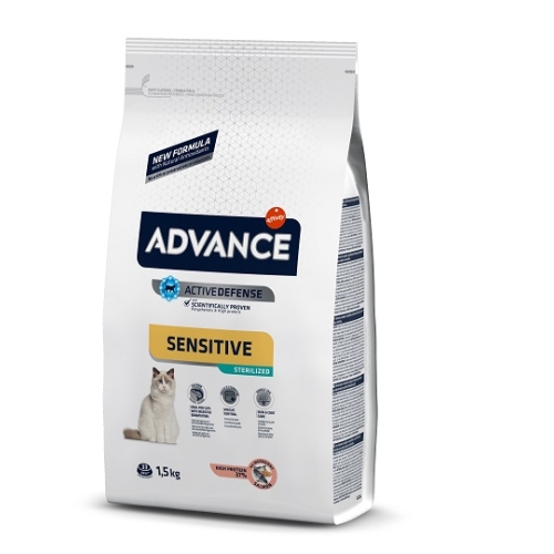 Hrana uscata Pisici Adulte Sterilizate, cu somon si orez 1.5 kg, Advance Sensitive