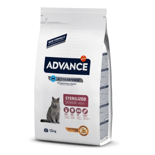 Hrana uscata Pisici Senior, Sterilizate, 10+ani, 1.5 kg, Advance 
