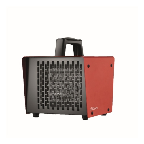 Aeroterma ceramica, rosie, incalzire rapida, termostat reglabil, putere 2000W, Zilan