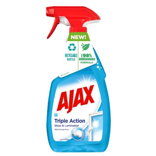 Ajax solutie curatat geamuri si suprafete laminate cu actiune tripla, 500ml