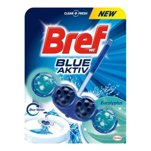 Bref Odorizant toaleta Blue aktiv Eucalipt, 50 g. Produs de igienizare baie