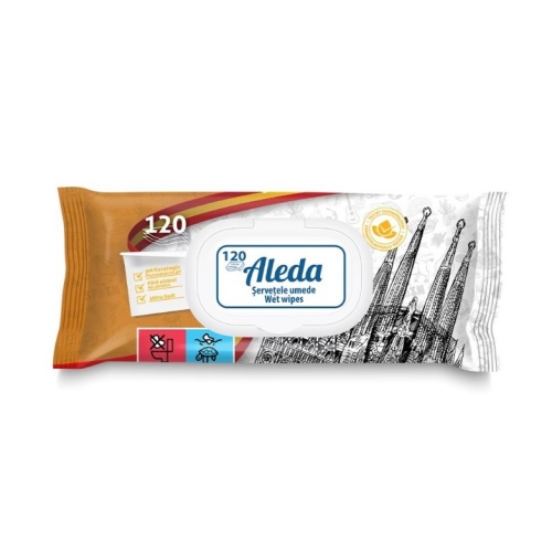 Servetele umede Barcelona, 120 buc Aleda