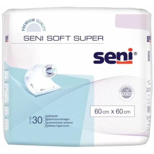 Aleze pentru pat 60 x 60 cm, 30 buc, Seni - Soft Super