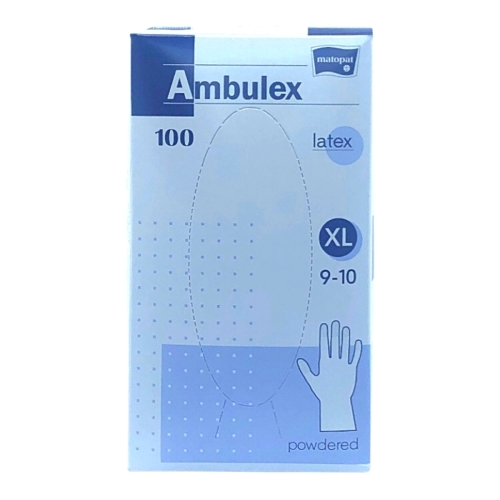 Ambulex manusi de unica folosinta latex pudrate marimea XL, 100 buc