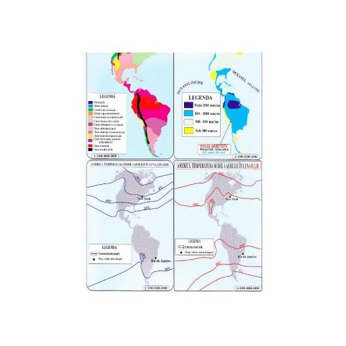 America - Harta Fizica si Harta Politica 1-46. 000. 000 (pliata)