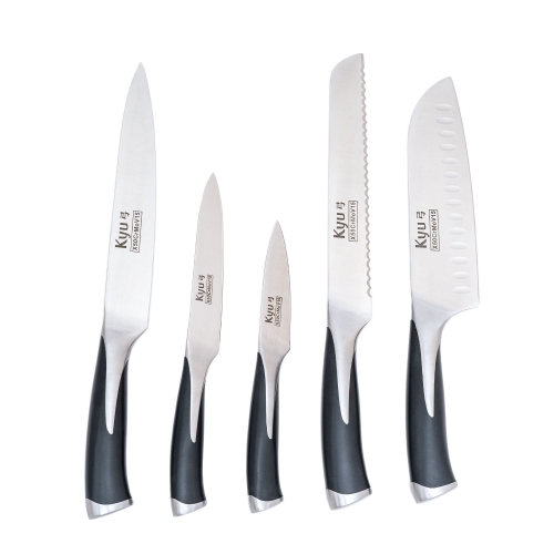 Set 5 cutite Kyu Richardson Sheffield + suport din lemn