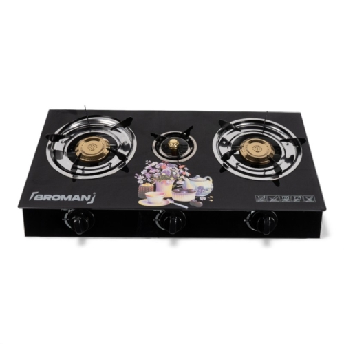 Aragaz Cu 3 Ochiuri, Exterior, Sticla, Broman