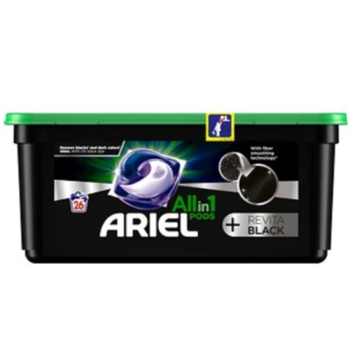Detergent capsule pentru haine/rufe, 26 spalari, Ariel All In 1 Pods Black