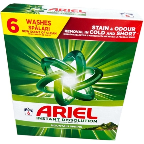Detergent pudra automat Mountain Spring 390g 6 spalari Ariel