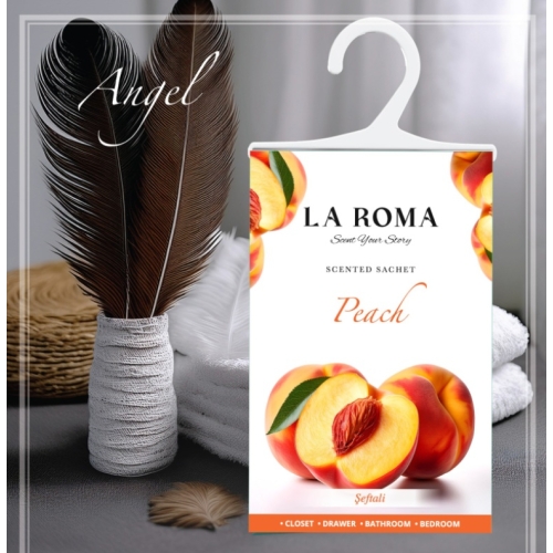 Odorizant de dulap, saculet parfumat Piersica, 26 g, La Roma